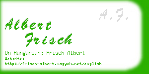 albert frisch business card